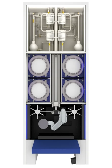 ES34 - small footprint, reduce clean room space and air conditioning cost, no major modification