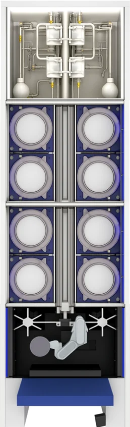 ES38 - small footprint, reduce clean room space and air conditioning cost, no major modification