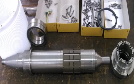 Direct Drive Spindle Overhaul Process 3, Dismantled all parts of the spindle